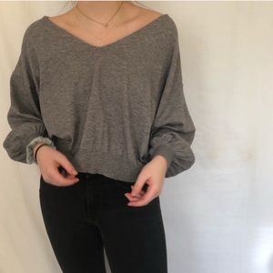 LINE +DOT BALLOON SLEEVE SWEATER